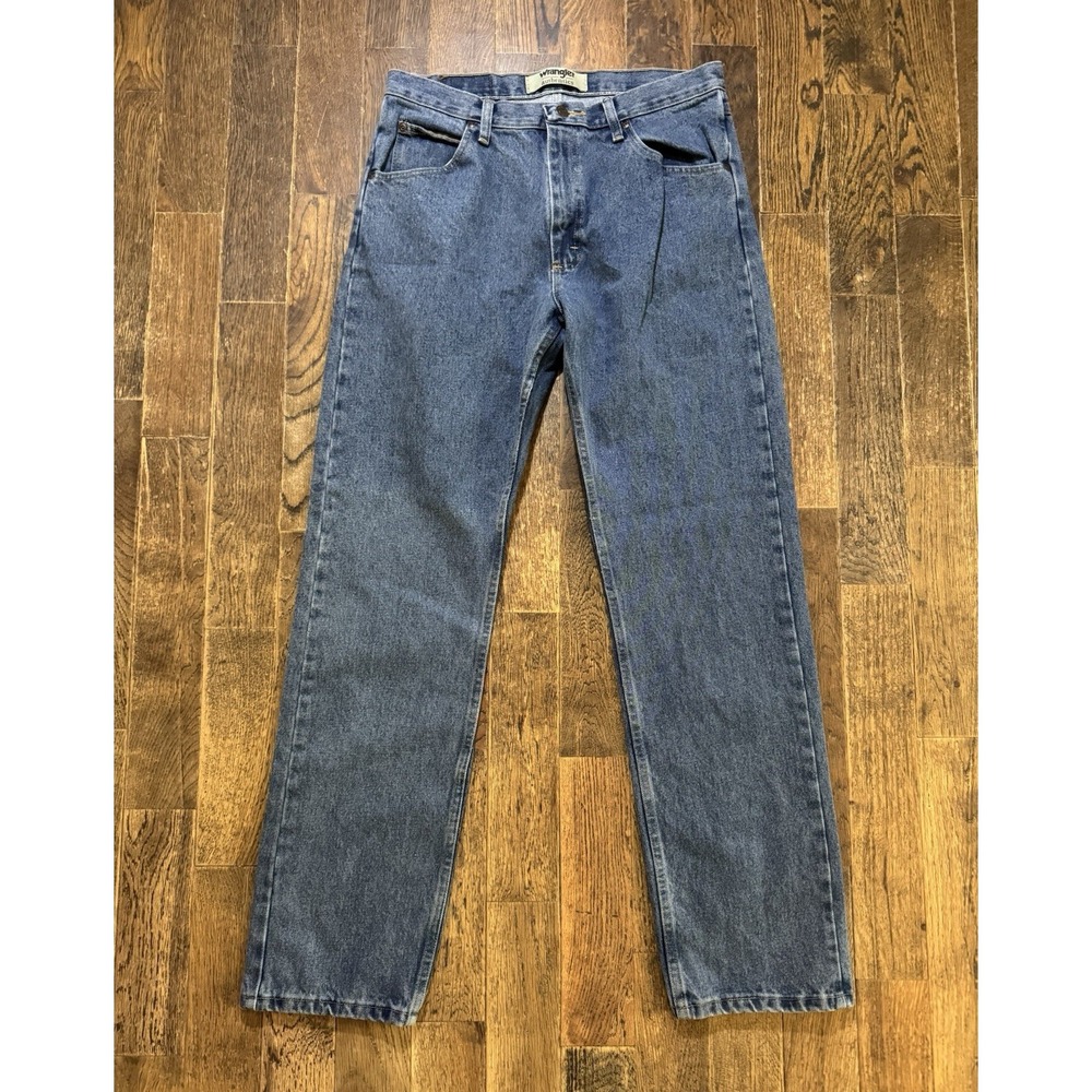 Wrangler Authentics Blue Jeans Men's Size 33x33 Mid Rise Straight 10ZM100SW
